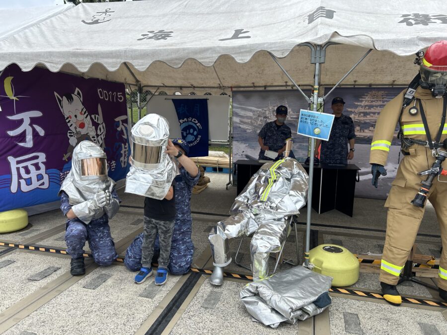 特殊防火被服の展示・体験